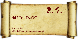 Mór Ivó névjegykártya
